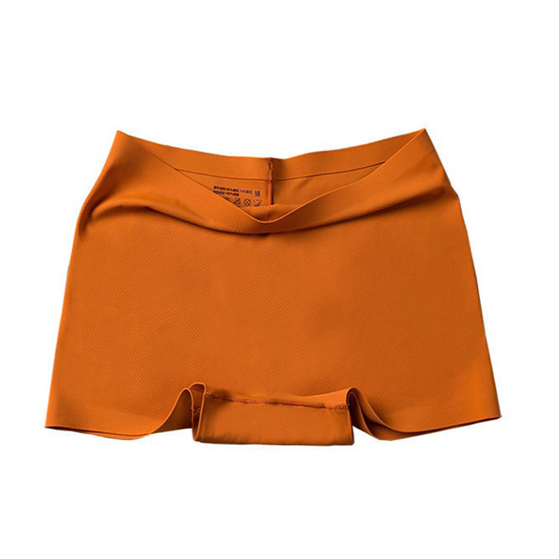 Kapok Village Ice Silk Traceless Underwear Women's Pure Cotton Crotch Antibacterial Boxers Women's Safety Pants Four Corners Anti-light Thin