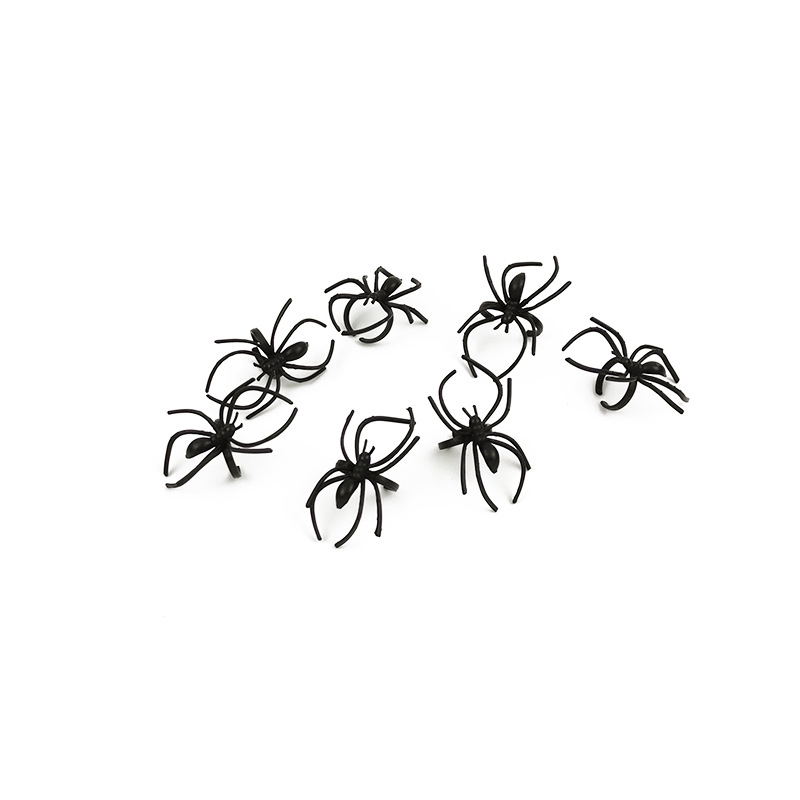 Halloween spider ring ghost festival dress up party props ghost festival simulation Spider plastic spider ring wholesale
