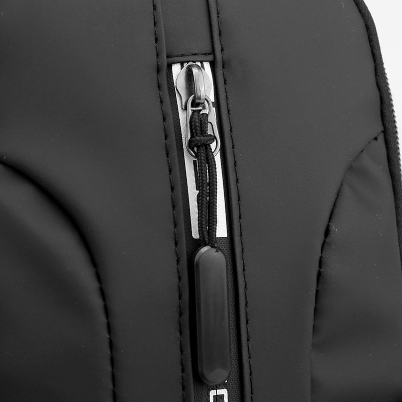 Korean Style Simple Lightweight All-match Crossbody Bag Men's Casual Men's Sports Chest Bag Large Capacity Student Shoulder Bag Black