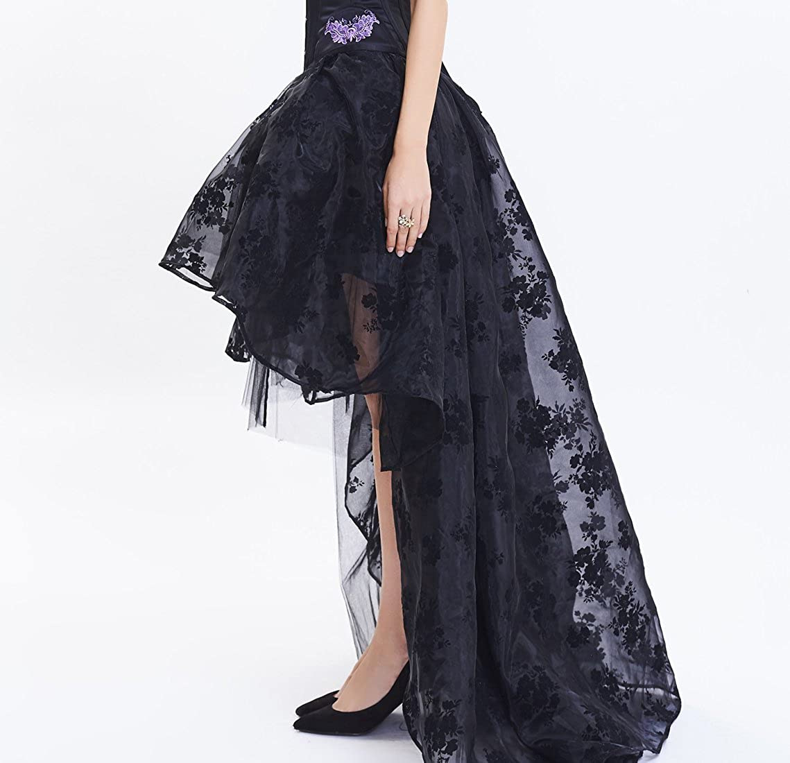 High Waist Elasticized Band Casual Mesh Shaggy Women's Irregular skirt Tutu lady tulle skirt