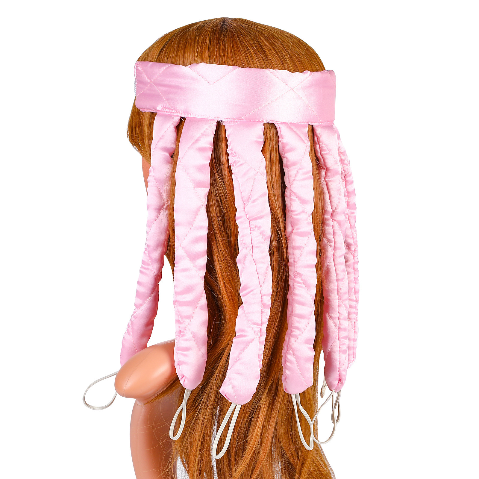 Cross-border Amazon Octopus Lazy No Heat Curling Wand Headband Removable Squid Curling Hair Big Wave Sleep