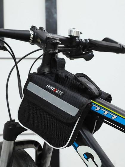 Bicycle bag mountain bike front beam bag single car tube saddle bag beam bag supply cycling mobile phone bag cycling outfit