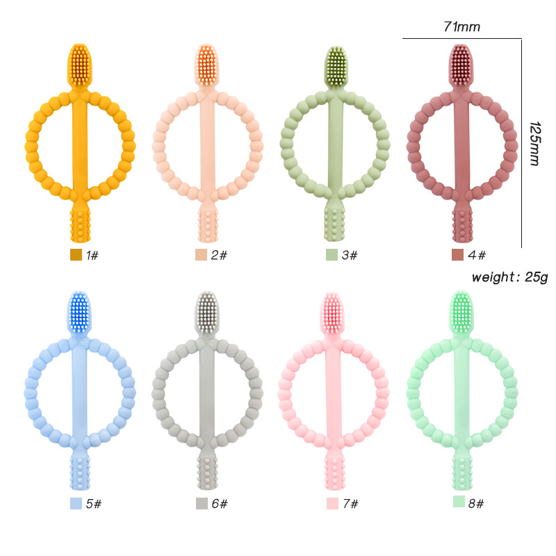 A generation of food grade baby grinding stick baby silicone gum custom can be boiled baby chewing toy