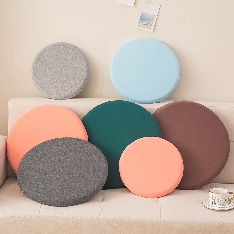 Wholesale Futon Mat Tatami Cushion Knitted Cotton Chair Cushion Japanese Style Round Memory Cotton Cushion Compressible Shipping