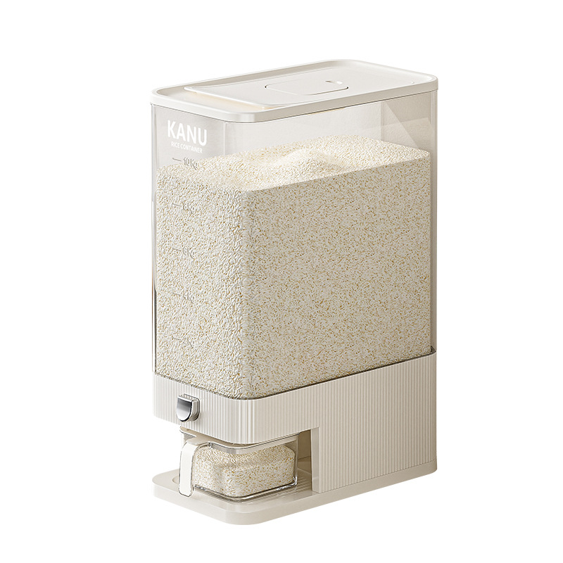 Household Plastic Food Grade Rice Bucket Insect-proof Moisture-proof Sealed Rice Tank Rice Press Storage Box Oversized Rice Storage Box