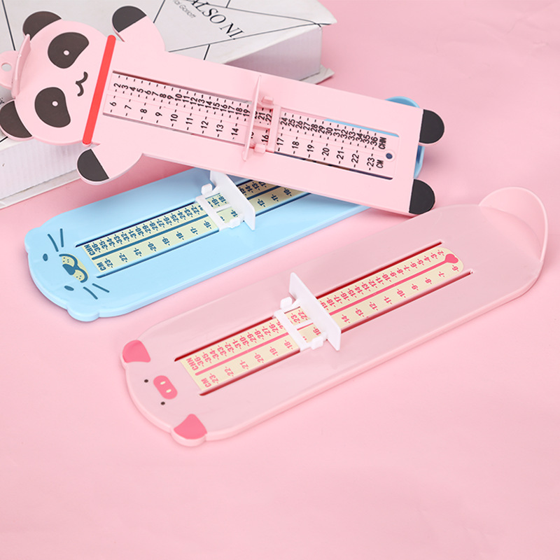 Baby's Foot Measuring Device Children's Shoes Inner Length Measuring Foot Length Ruler Baby's Shoe Size 0-8 Years Old Shoe Buying Artifact Household