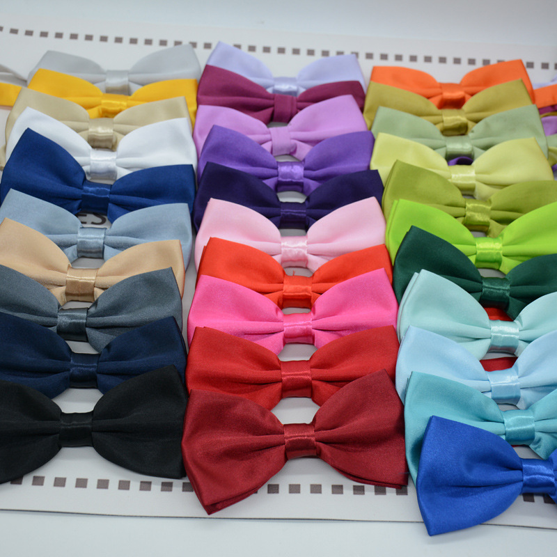 Bow tie men's formal wear Korean style British gentleman groom best man brothers group plain solid color bow Black Red fashion