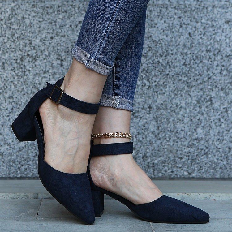 2022 summer cross-border foreign trade Fashion Women's thick heel sandals new JGB2018N0007003 European and American shoes
