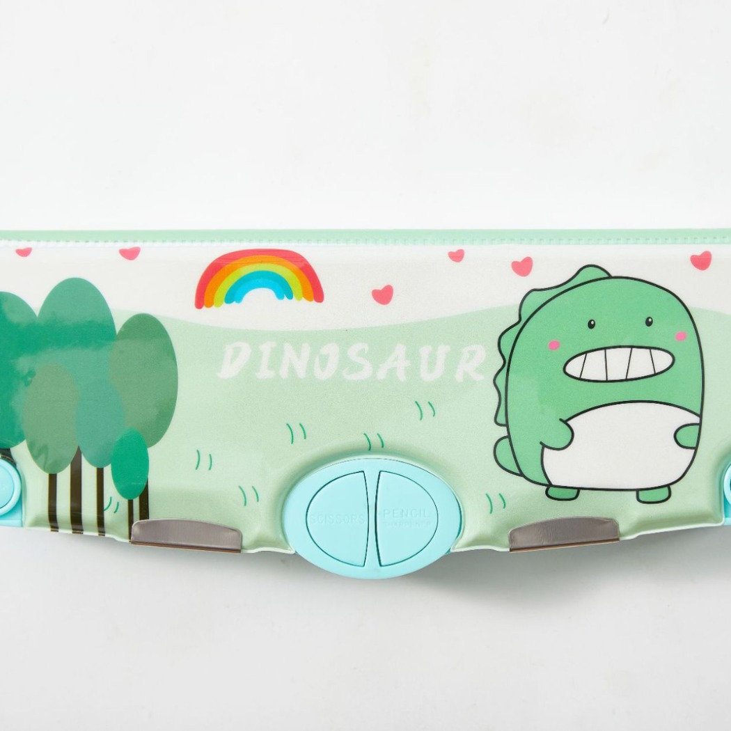 Multifunctional student plastic stationery box space astronaut children with scissors advanced pencil case Factory wholesale