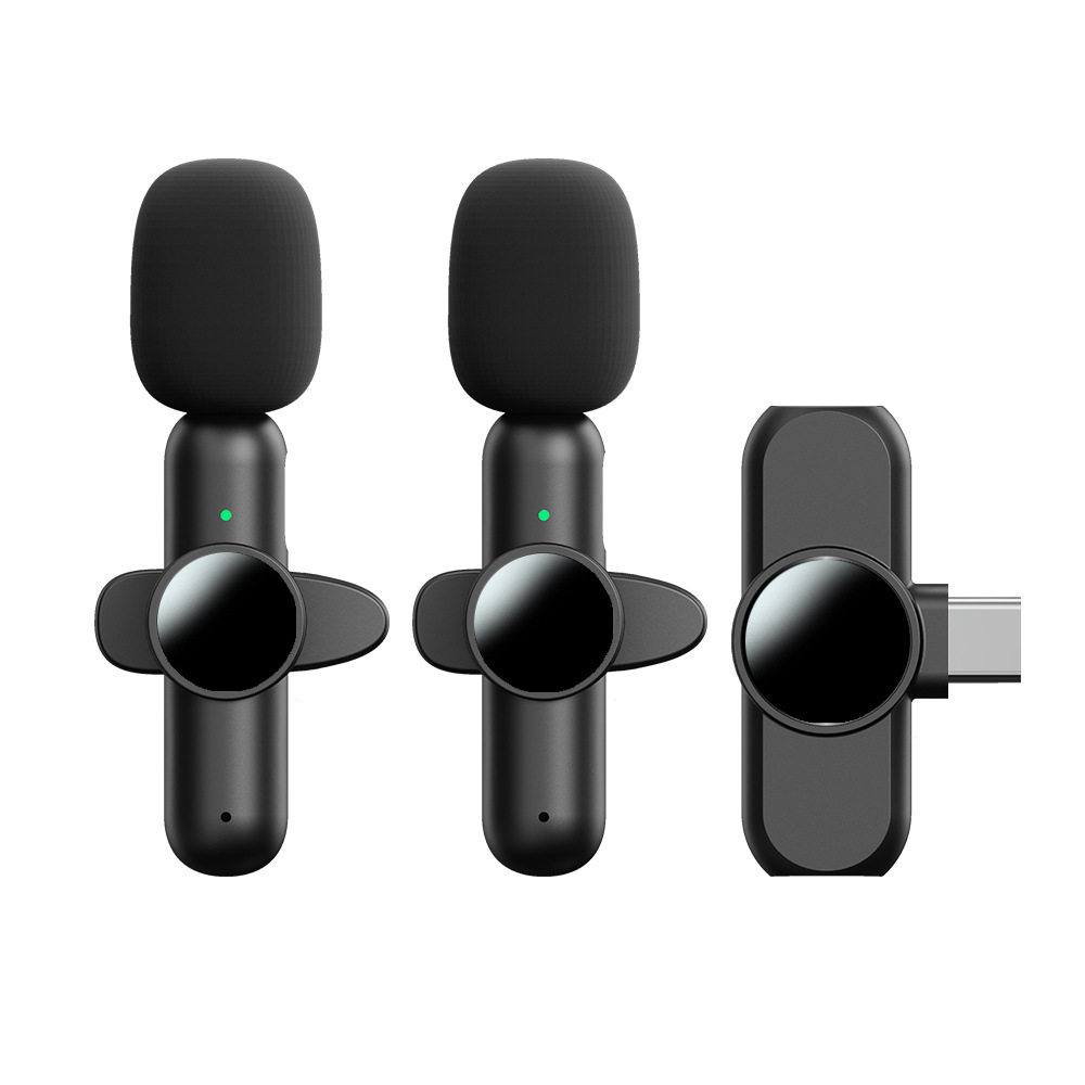 Wireless Lavalier Microphone K3 Smart Noise Reduction, Dual-Use Mini and Compact Wireless Microphone, Live Streaming Bestseller