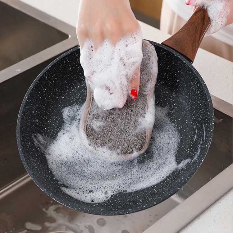 Sponge Wipe Double-sided Sponge Wash Bowl Powerful Decontamination Cleaning Magic Wipe Cleaning Cloth Non-oil Brush Pot Artifact
