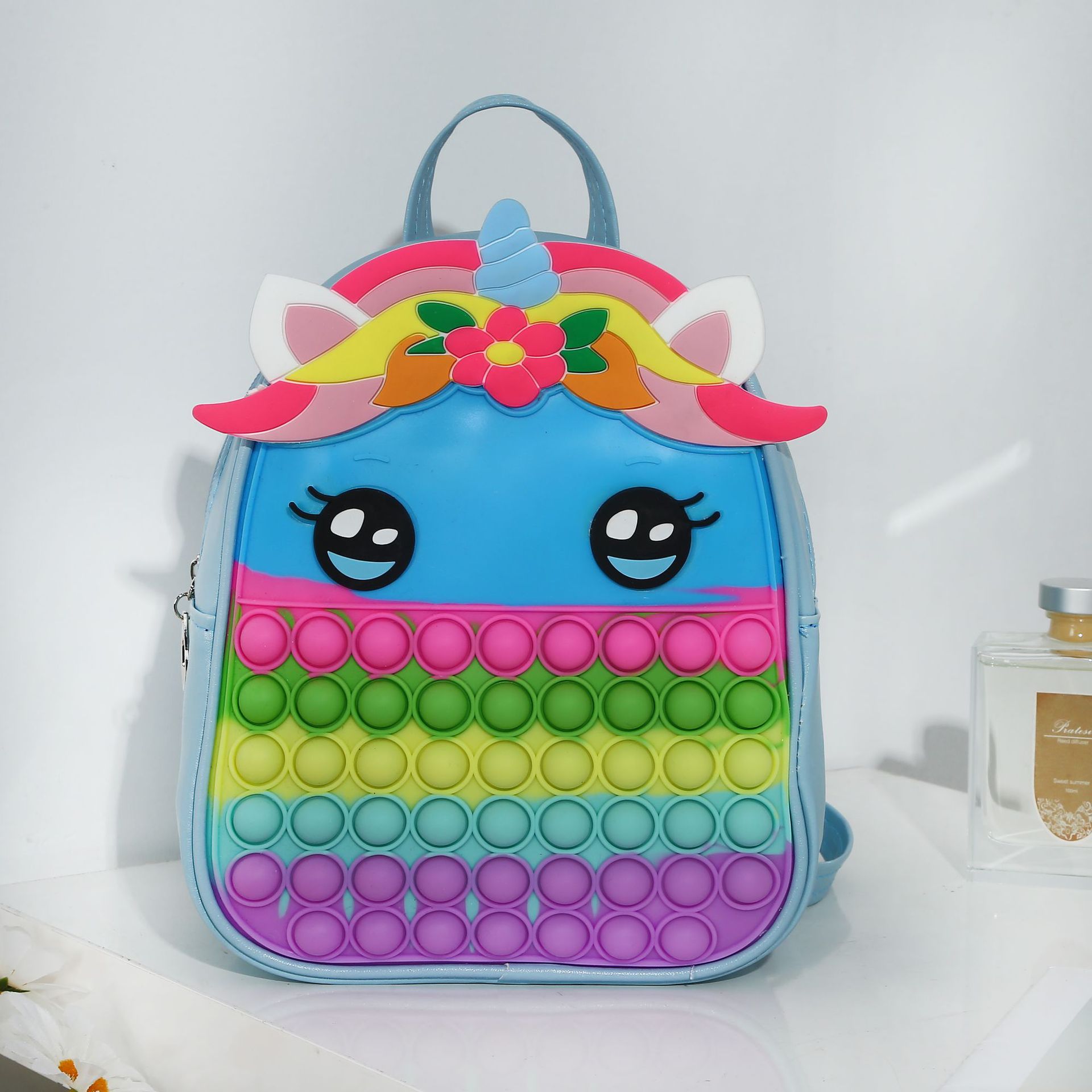 New Unicorn rodent pioneer silicone bag large capacity pinch bubble decompression children's cartoon cute schoolbag