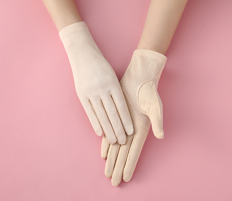 Guanti da guida con protezione solare, estivi, sottili, in cotone, resistenti ai raggi UV, traspiranti, antiscivolo, corti, per equitazione, all'aperto, per donne_voghion.com