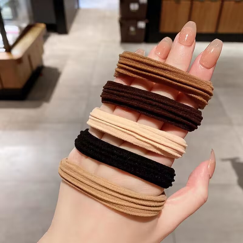 Fabric hair accessories simple hair rope hair rope ball head ponytail hair ring seamless all-match rubber band high elastic hair rope