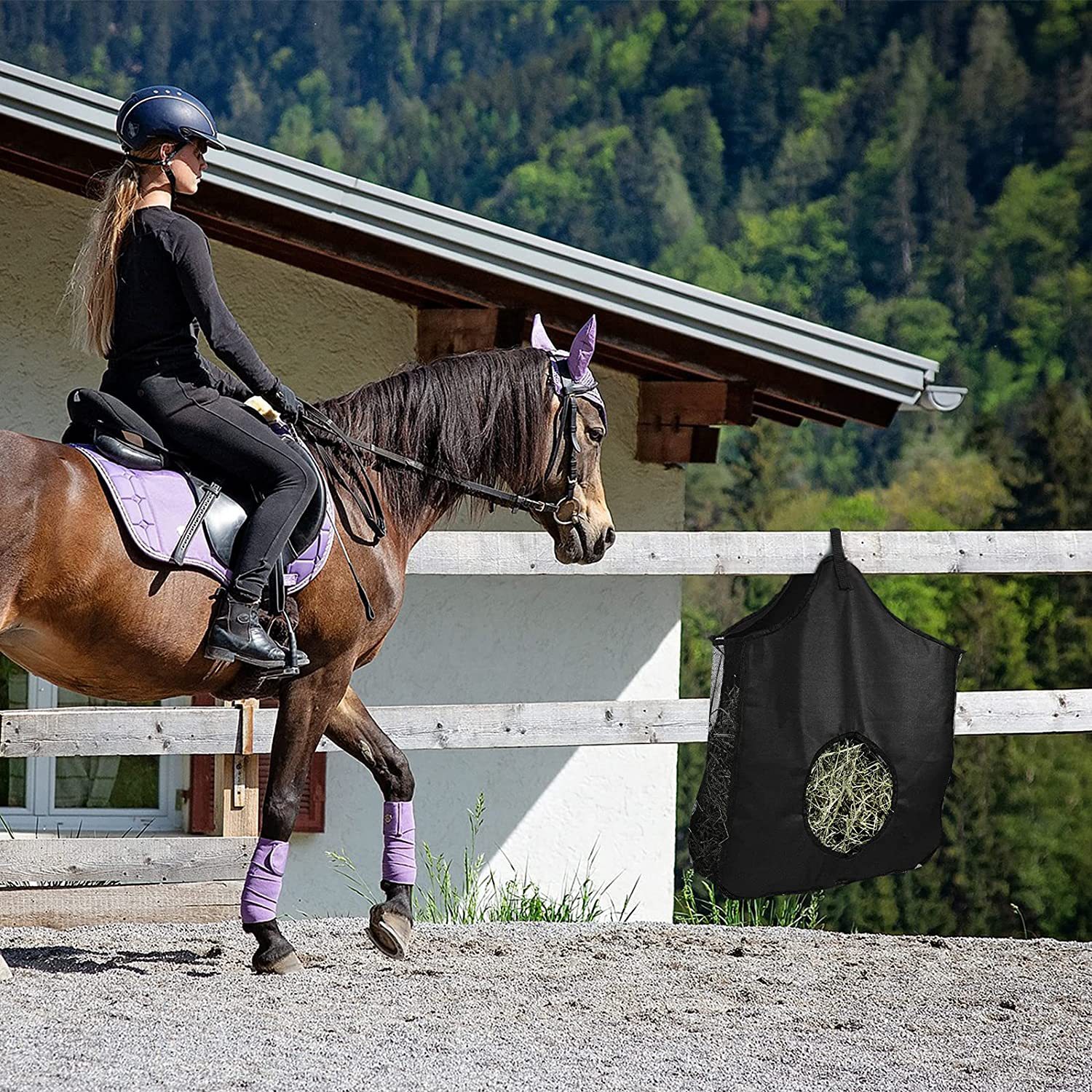 Cross-Border Horse Hay bag horse cattle sheep Hay bag out slow feeding horse hay bag convenient horse straw bag horse room bag