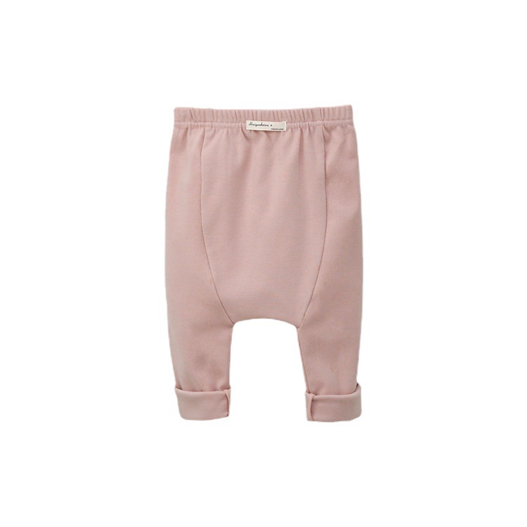 2024 New Korean Style Baby Pants Solid Color Big PP Pants Spring Outer Wear Casual Cotton Baby Trousers