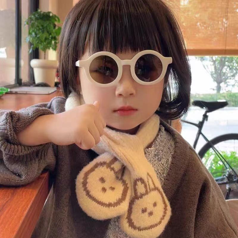 Chapeau d'hiver pour bébé, mignon, style coréen, pour garçons et filles, chapeau en laine de lapin, automne et hiver, bonnet tricoté pour bébé, écharpe_voghion.com