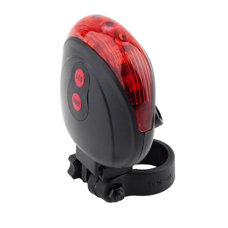 Bicycle parallel line laser taillight 5led safety warning night riding light portable quick release battery rear taillight