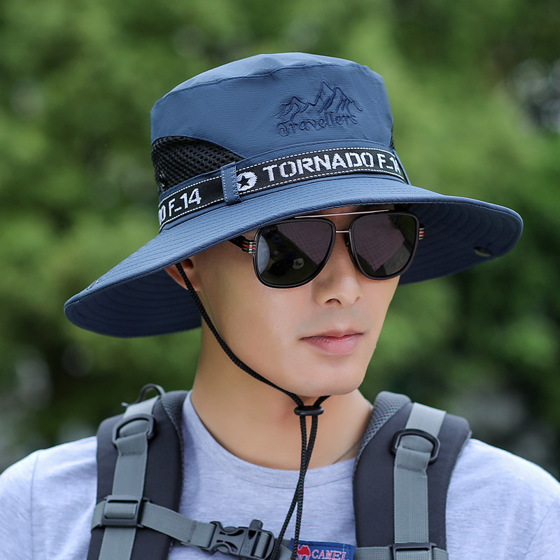 Hat men's summer brim outdoor fishing mountaineering hat fisherman hat thin sun hat tide wholesale