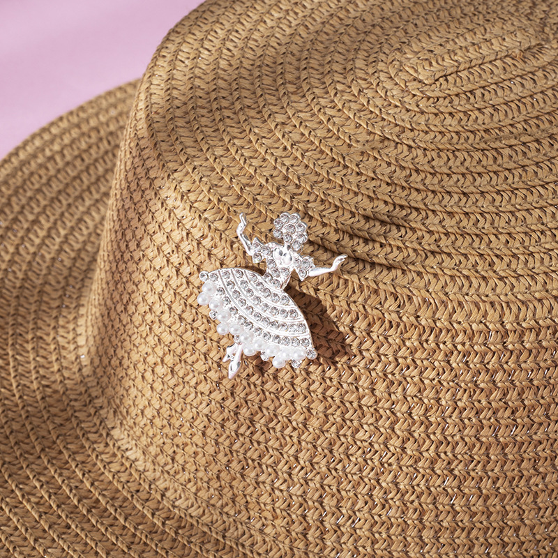 Cross-border European and American Korean dance 6 gold and silver two-color series brooch accessories accessories clothing supplies independent packaging