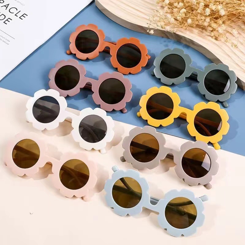 Children's Sunglasses Travel Sun Protection UV Protection Sunglasses Cute Sun Flower Baby Decorative Glasses