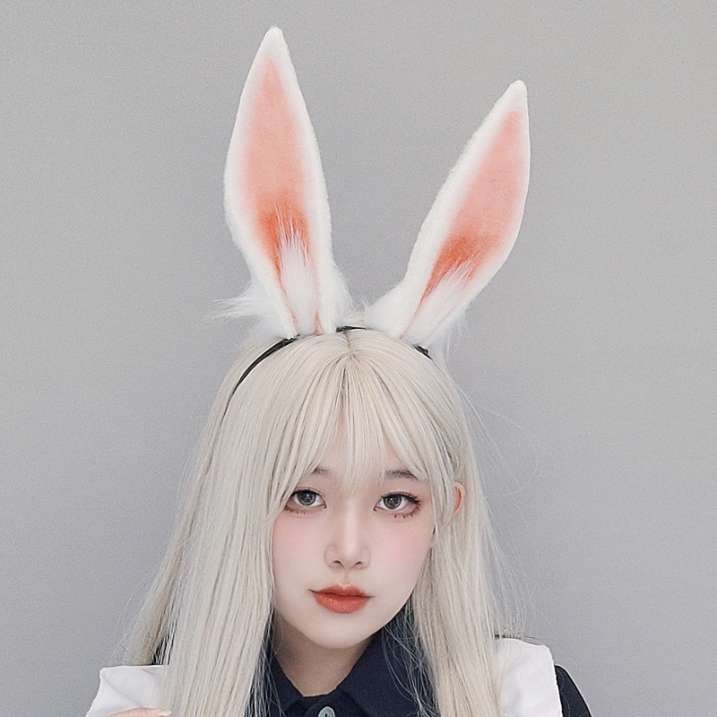 On behalf of the hair net red cos props comic show simulation beast ear rabbit headdress Gongsun Li rabbit ear hair band KC accessories