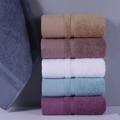 Factory Direct supply towel thickened long-staple cotton 120g five-star hotel pure cotton color broken absorbent towel