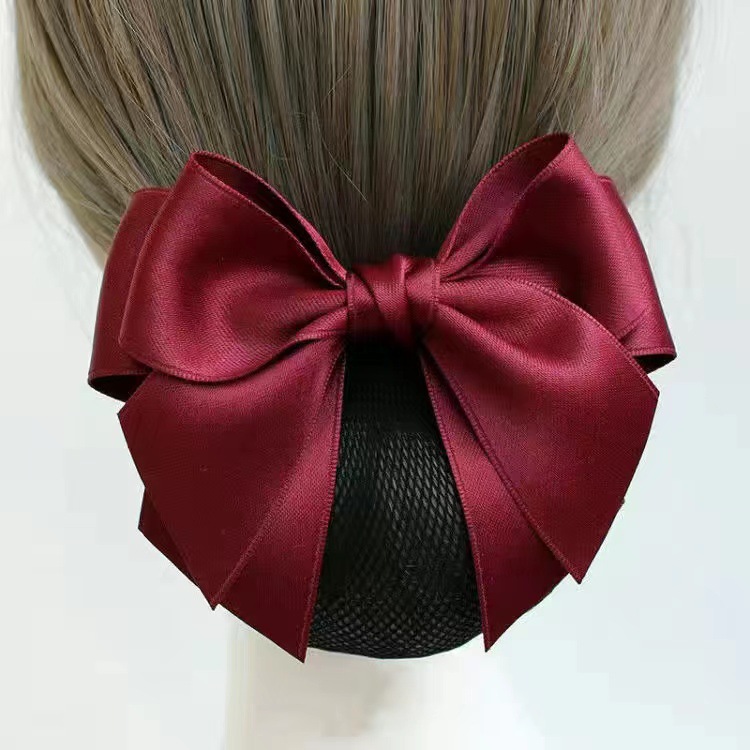 Hotel Attendant Butterfly Head Flower Korean Telecom Mobile Stewardess Nurse Bank Net Flower Fixture Disc Net Bag