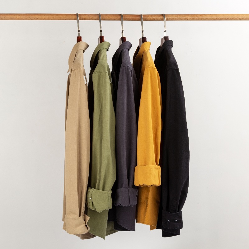 Men's spring and autumn Hong Kong style casual shirt men's all-match trendy workwear shirt American heavy cotton retro coat