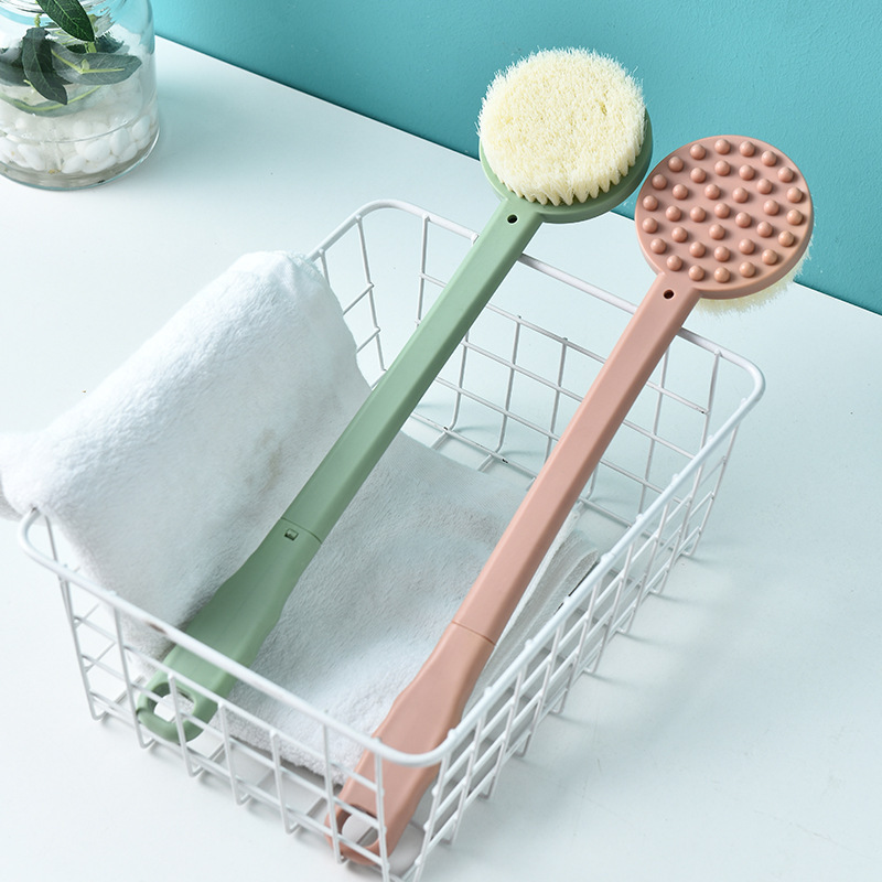 Bathroom massage long handle bath brush soft hair bath brush exfoliating rub back brush bath brush wholesale