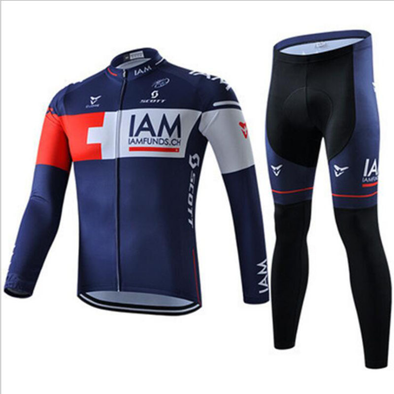 Cross-border wholesale spring and autumn long-sleeved cycling uniform team version men's and women's road mountain bike cycling pants quick-drying breathable