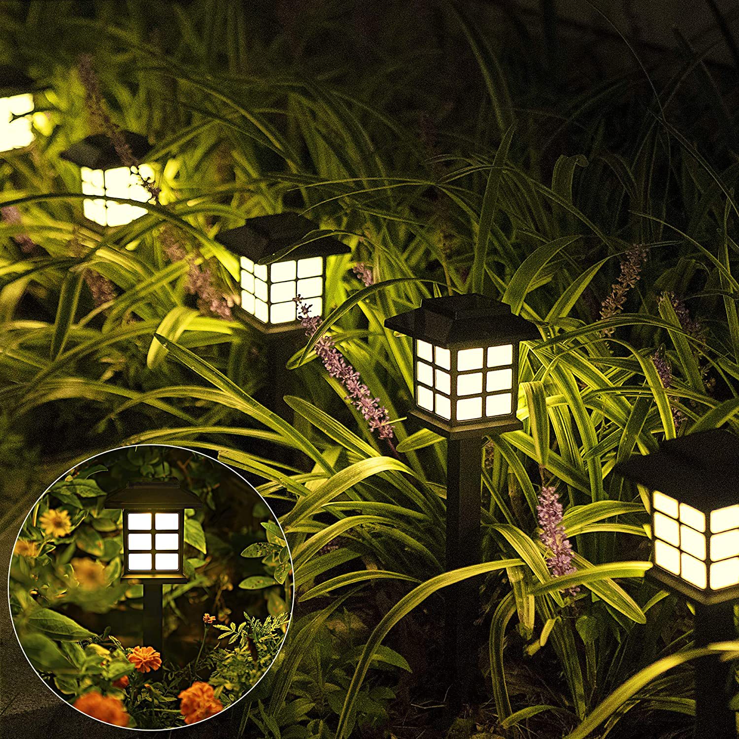 Solar outdoor LED lawn light small house light mini solar light small palace light Courtyard atmosphere garden light