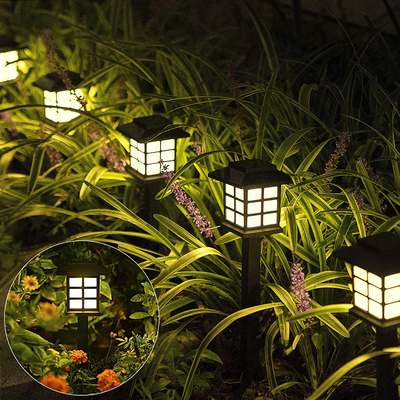 Solar outdoor LED lawn light small house light mini solar light small palace light Courtyard atmosphere garden light