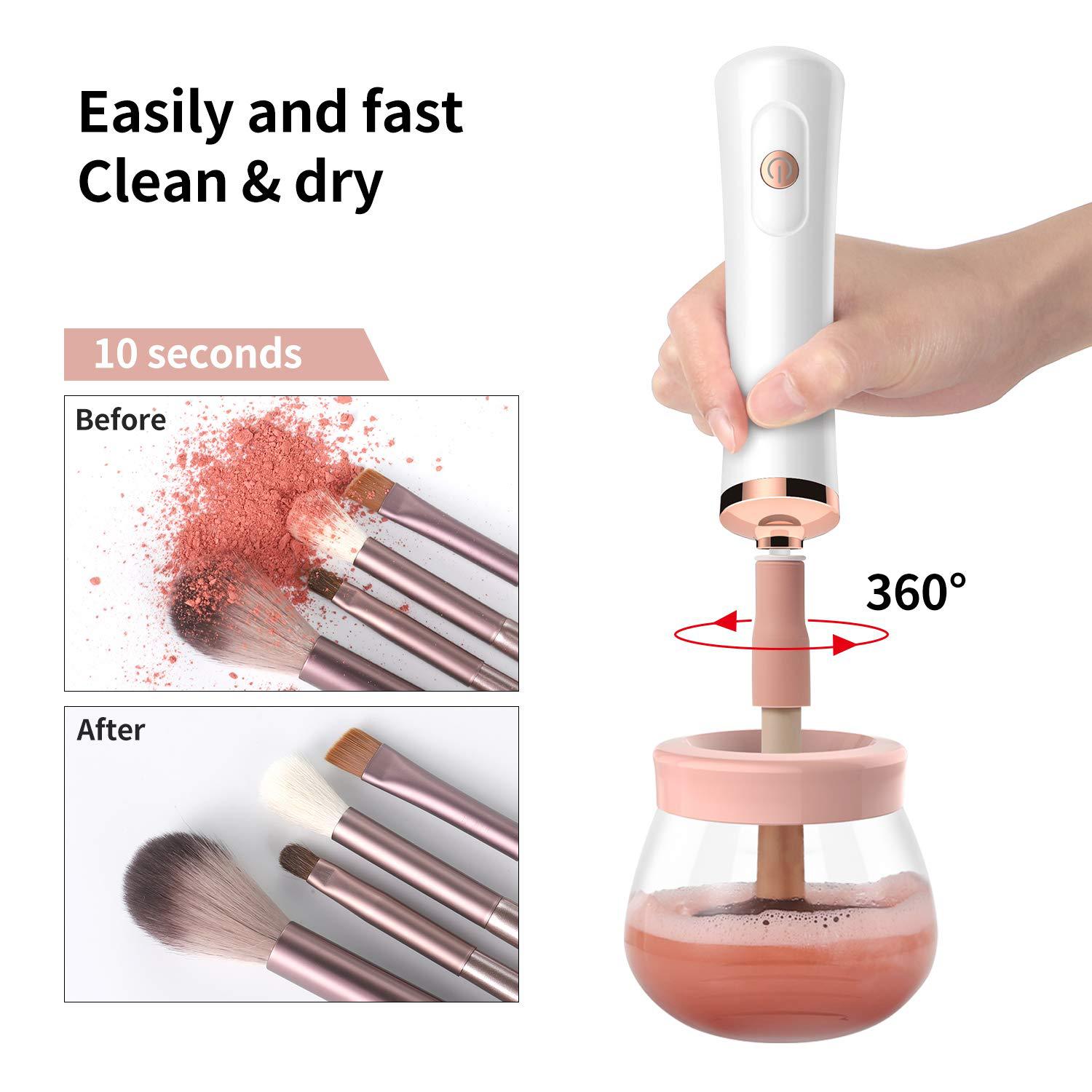 Rechargeable makeup brush cleaner electric brush washing machine eyelash quick-drying instrument wake-up glue device brush cleaning tool
