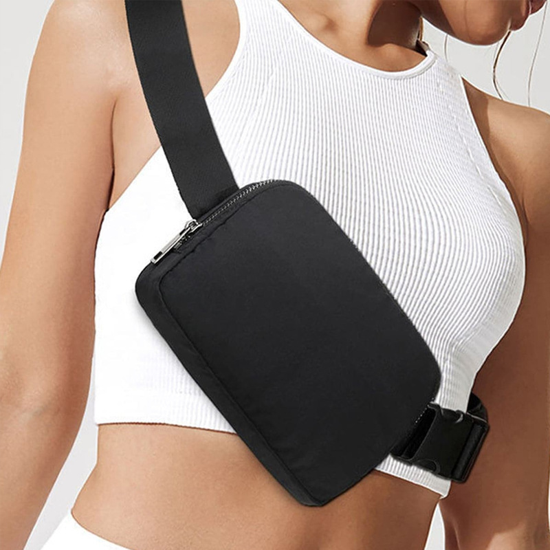 Waist Bag Lulu Same Style Waist Bag Leisure Outdoor Sports Running Chest Bag Crossbody Ins Waist Satchel Men's Chest Bag Trendy