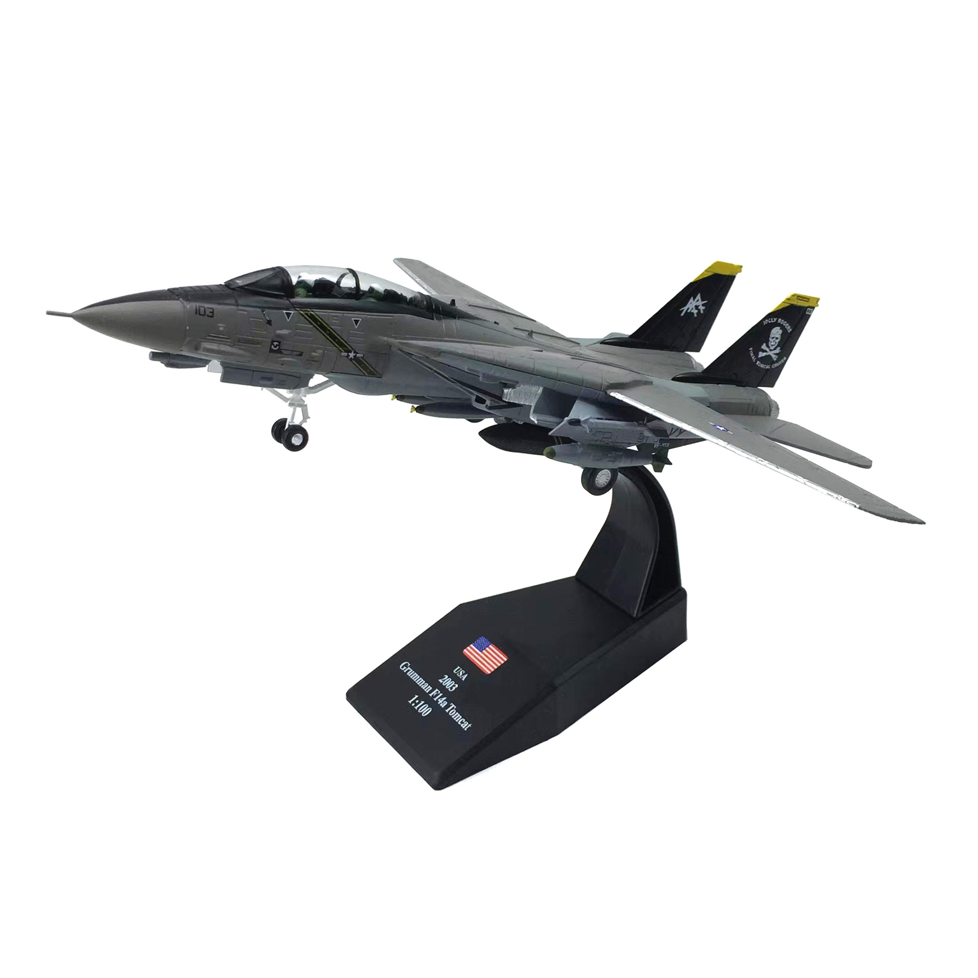 1:100Nsmodel American F-14 Tomcat fighter simulation alloy aircraft model finished product
