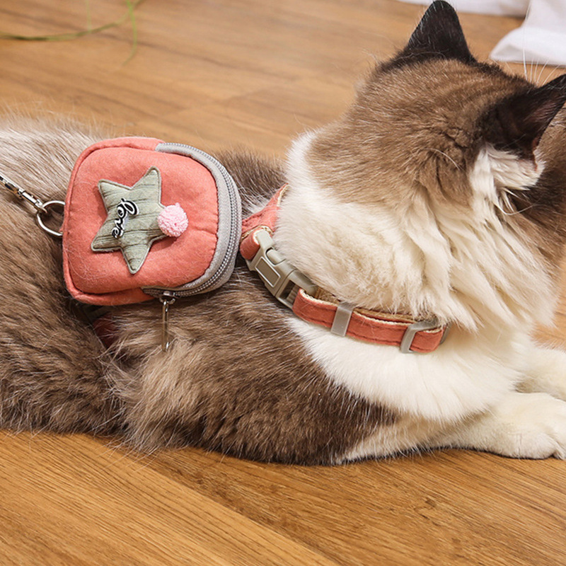 Pet Traction Rope Anti-break Vest Dog Chest Strap Medium and Small Dog Cat Traction Rope Chest Strap Wholesale