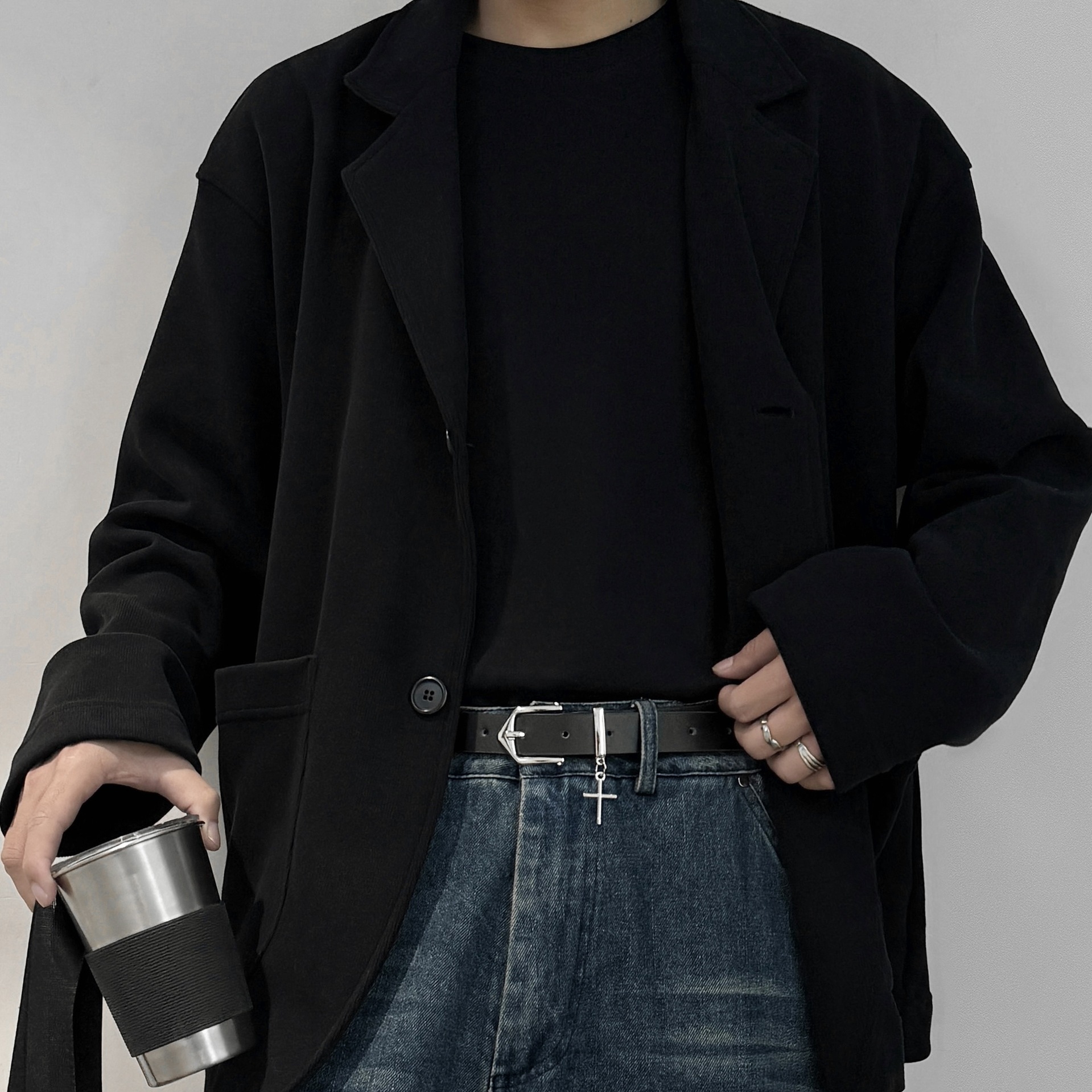 Ins Korean-style Harajuku Retro Distinctive Belt Men's All-match Belt Simple Student Suit Trousers Casual Trendy for Men and Women