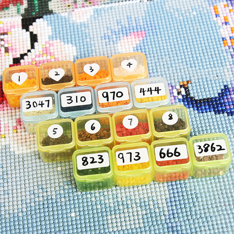 Diamond Painting Blank Sticker Handwritten Note Paper Color Number Diamond Number Heart-shaped Round Diamond Handwritten Distinguishing Self-adhesive Logo