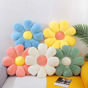 Daisy Flower Cushion Office Computer Chair Cushion Sunflower Tatami Cushion Petal Pillow Wholesale