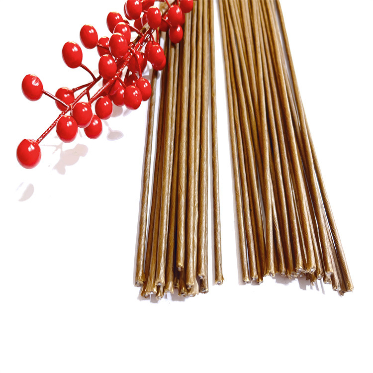 Factory direct green paper bag flower Rod Rose lily flower Rod wire wholesale simulation flower Rod Flower wire