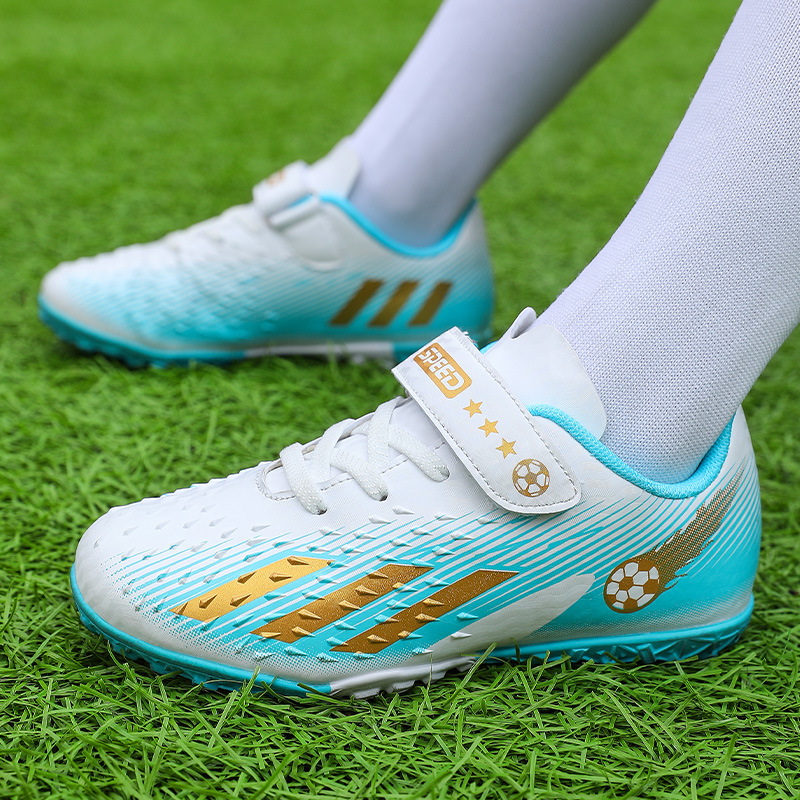 Cross-border children's football shoes boys and girls low-top leather surface broken nail sneakers artificial grass competition training sneaker