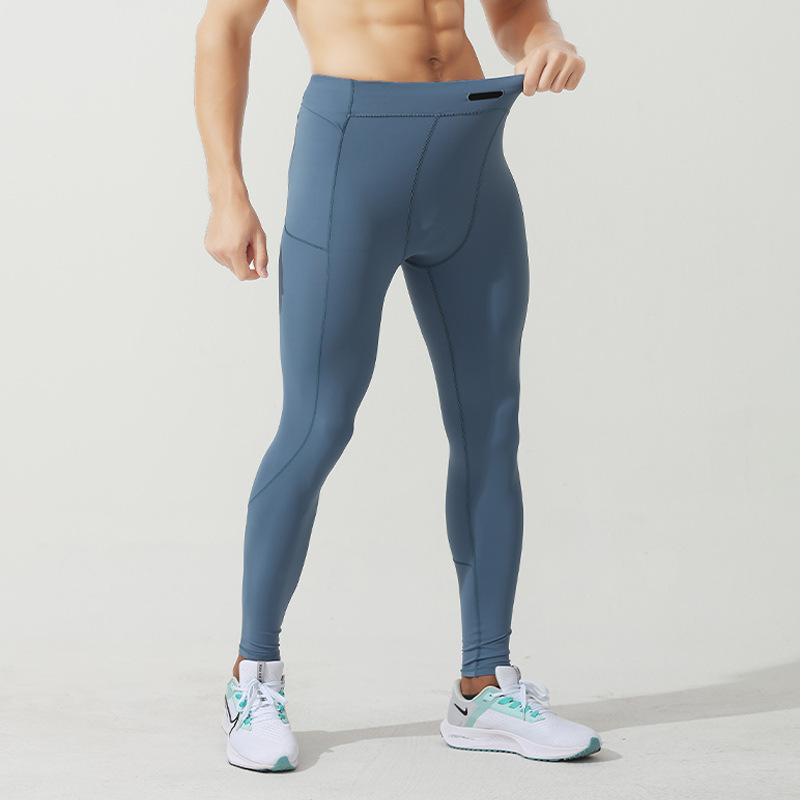 Light Compression Sports Quick-drying Pants Men's Autumn and Winter New Outdoor Training Yoga Fitness Trousers Running Tight Pants