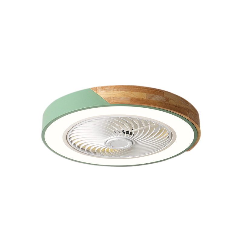 New fan lamp silent bedroom lamp ceiling lamp with fan chandelier Nordic intelligent invisible ceiling fan lamp dining room lamp