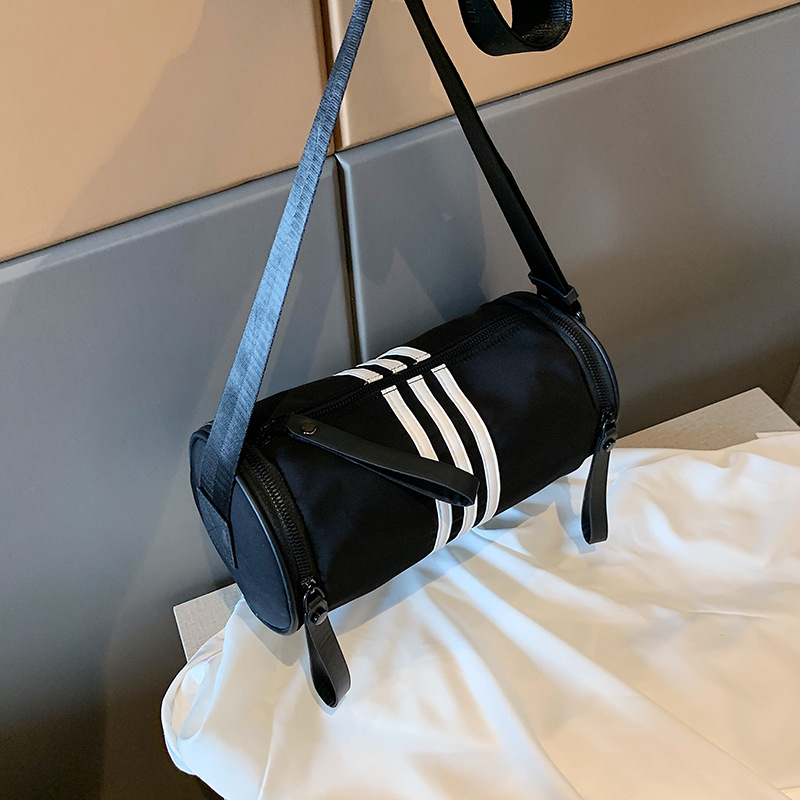 Popular Cylinder Bag 2024 New Casual Bag Women's Crossbody Bag Broadband Sports Nylon Bag Shoulder Bag