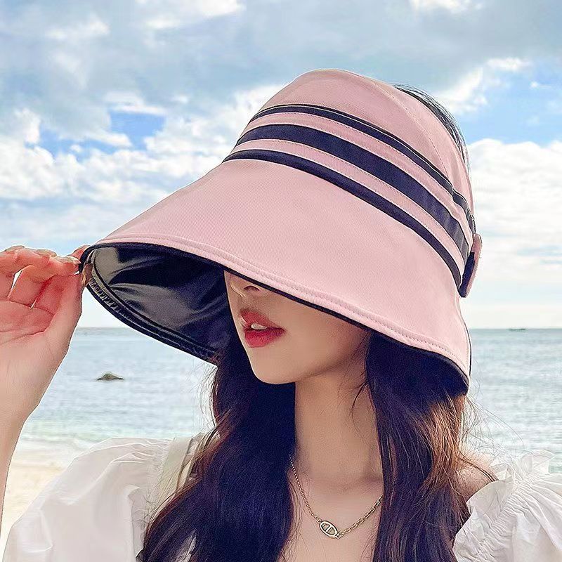 Summer Empty Top Hat Women's New Korean Fashion Sunscreen Sun Hat Outdoor UV Protection Too Brim Sun Hat