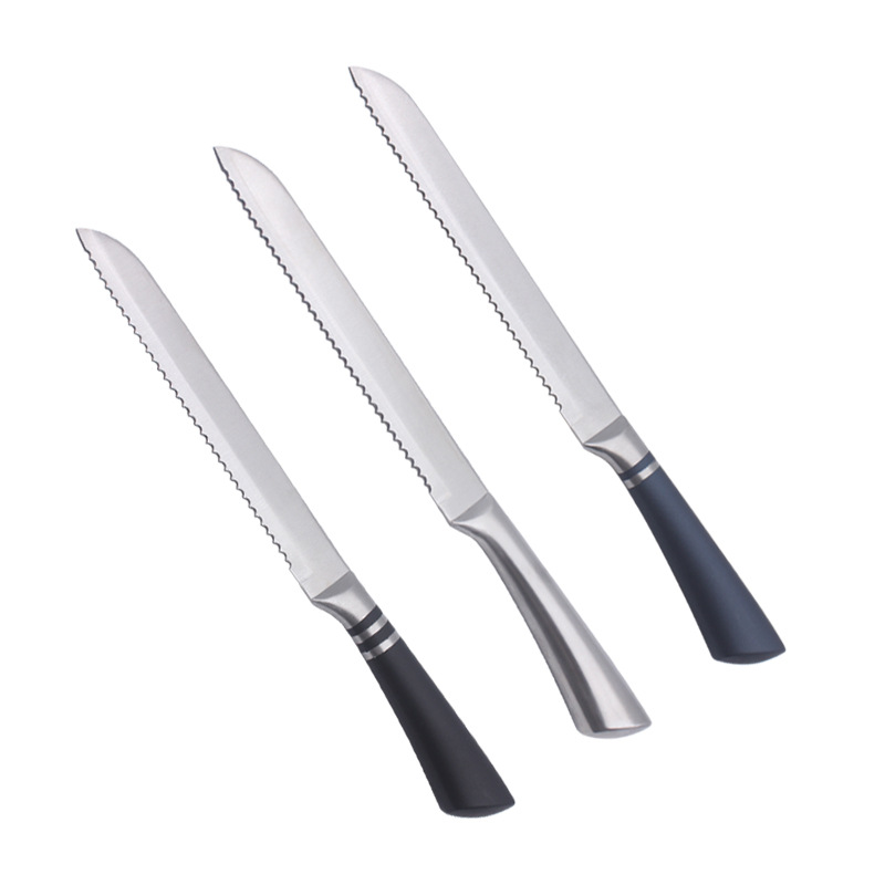 Stainless Steel Serrated Bread Knife Cake Cutting Tool Cake Piece Toast Dense Serrated Knife Home Baking Tool
