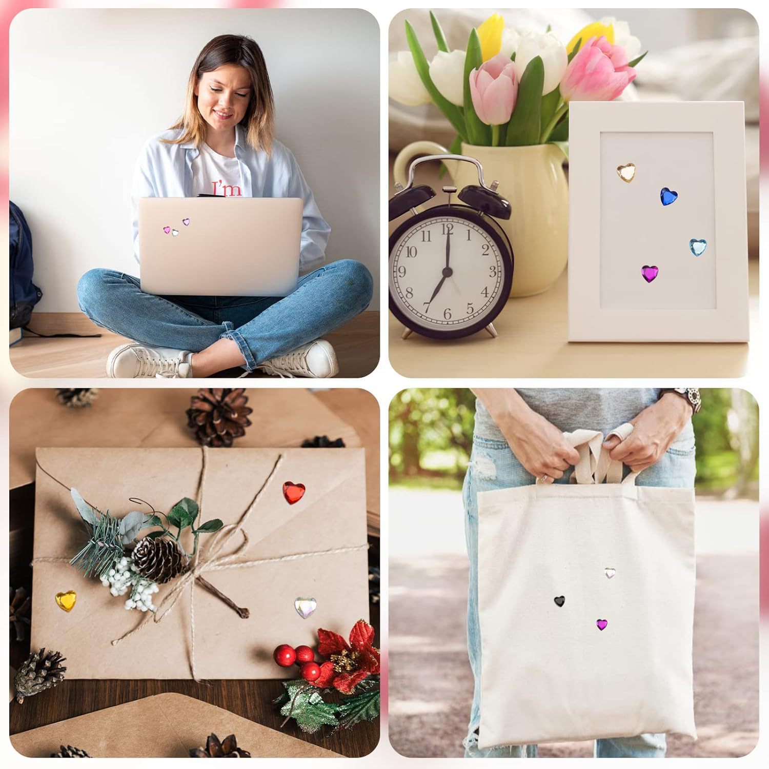 Cross-border in stock supply popular starry gem stickers children's handmade DIY decorative shiny crystal diamond stickers
