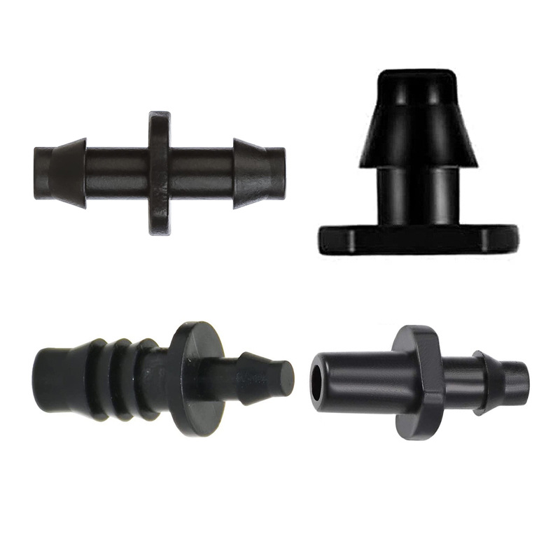 Drip irrigation system accessories 47 wool pipe joint single barb straight plug garden irrigation automatic watering pipe accessories
