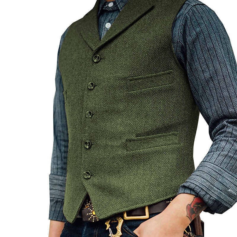 2024 Spring and Autumn Cross-border Wish Korean Fashion New Single-breasted Jacket Vest Men's Sleeveless Top